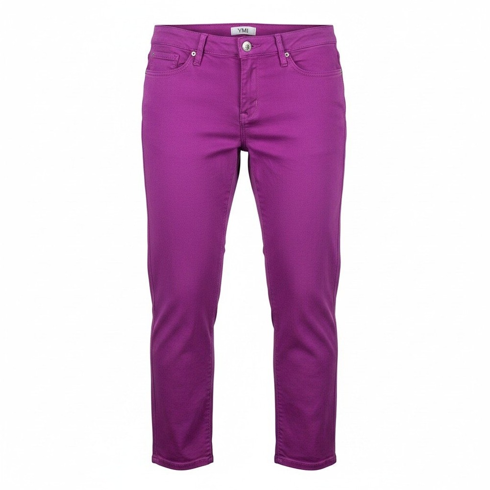 YMI Forever Color Purple Y2K Skinny Pants Womens 3X Stretch Mid Rise Five Pocket
